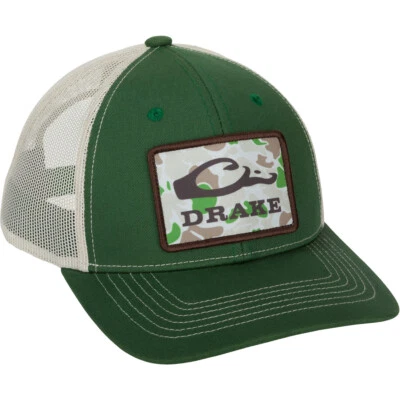 Drake Waterfowl Old School Camo Patch 2.0 Mesh Back Cap - Image 1 of 2
