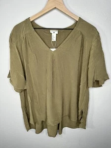 NEW Anna Glover X H & M Olive Green Blouse Size 8 - Picture 1 of 5