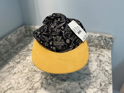 NUEVO CON ETIQUETAS NAUTICA Amarillo y Azul Velero Gorra de Béisbol Sombrero con Billete de Gamuza ~ ¿De Colección? Foto 1 de 4