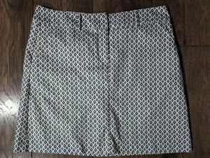 Izod Golf Diamond Blue White Geometric Print Stretch Women's Skort Skirt Size 6 - Picture 1 of 15
