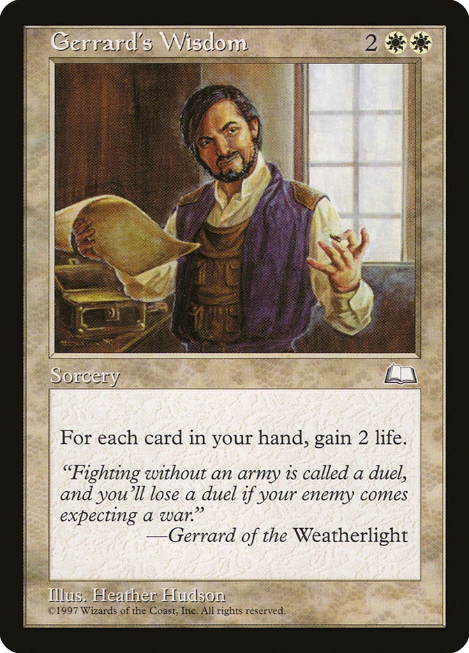 4x Gerrard's Wisdom - LP - Weatherlight - SPARROW MAGIC mtg - Image 1 of 1