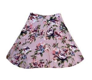 Diana Ferrari Skirt Size 10 Pink Floral A-line Knee Length - Picture 1 of 12