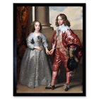 Dyck William Ii Of Orange And Bride Mary Stuart Wall Art Print Framed 12x16