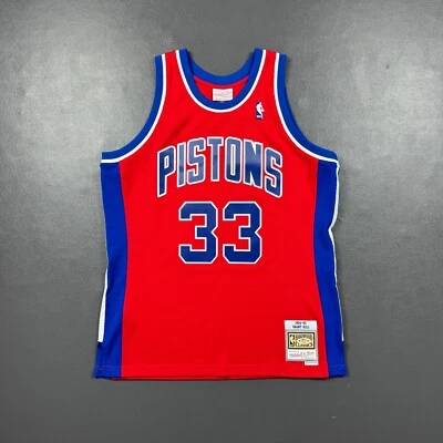 100% Authentic Grant Hill Mitchell Ness 94 95 Detroit Pistons Jersey Size 44 L - Image 1 of 4