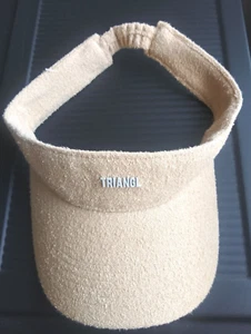 TRIANGL Sun Visor Yellow Terry Cloth Beach Pool Athleisure Headwear O/S Stretch - Picture 1 of 7