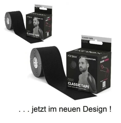 KINTEX👍🏻Kinesiology Tape 2 Rollen schwarz/black 5 cm x 5 m SPORT PHYSIO REHA