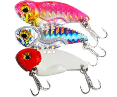 3PCS Metal Spinner Fishing Lure Jig Hooks Spoon Bait Swim 5cm 20g Trout Winter - Image 1 of 4