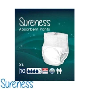 Sureness Absorbent Pants: 9x4 Case of 36 XL (Extra Large) - Picture 1 of 2