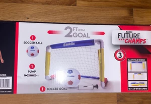 Franklin Sports Foldable Kids 24 x 16 Indoor/Outdoor Soccer Goal w Ball & Pump - Bild 1 von 4
