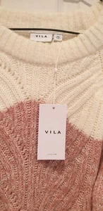 Vila Jumper Size L Birch/Rose - Picture 1 of 7