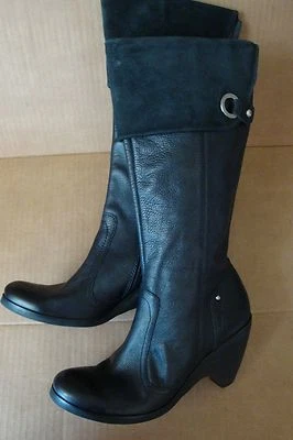 NICOLE  Leather upper  Womens Black Knee High Boots US 8M  - Image 1 of 4