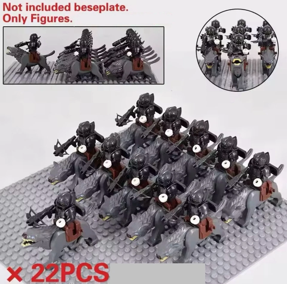 22 lego Lord of the Rings CUSTOM Uruk-hai Minifigs Orc Cross Bow Army Lot Of 22 - Image 1 of 1
