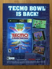 Tecmo Classic Arcade Xbox 2005 Game Print Ad/Poster Authentic Art TECMO BOWL!