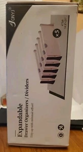 Expandable Drawer Divider Organizers 5PCS Expandable from 14.9-21 inch 4" Tall  - Picture 1 of 7