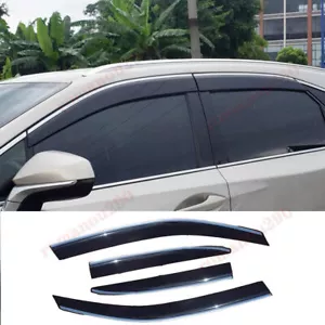 For LEXUS RX350/450h 16-22 Car Window Visors Sun Rain Guard Deflectors W/Chrome - Picture 1 of 12