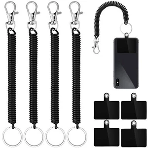 4 Sets Phone Lanyard Tether with Patch Phone Tether Phone Strap for Drop Prot... - Picture 1 of 7