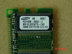 LOT OF (7) 256MB, DDR, PC2100, CL2.0, ECC