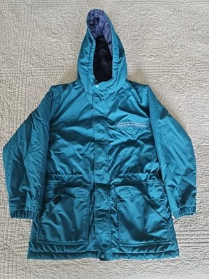 Lands' End Women's Coat Size M (10-12) Full Zip Parka Jacket Turquoise Hooded - Image 1 of 4