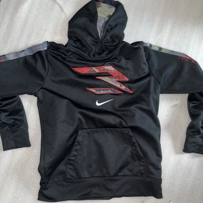 BOYS XL BLACK NIKE PULLOVER THE RIPPLE EFFECT HOODIE - NWT - Image 1 of 4