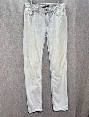 Pantalones de mezclilla para mujer Marc Jacobs talla 6 - lavado claro pierna recta logotipo Foto 1 de 4