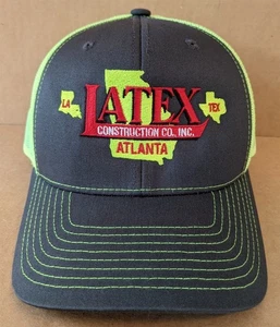Gorra de béisbol LATEX Atlanta TX LA construcción estilo camionero gris neón adulto - Imagen 1 de 7