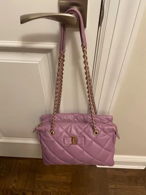 FERRAGAMO QUILTED LAMBSKIN VARA BOW BAG LAVENDER - Image 1 of 4