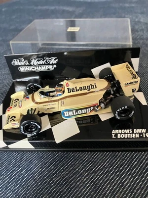 Minichamps 1/43 Arrows BMW A18 1985 F1 T. Boutsen Gold Formula 1 Model Car - Image 1 of 4