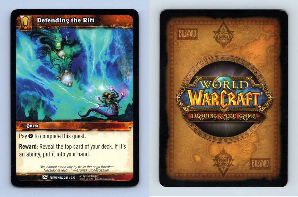 Defending The Rift #206/220 - War Of The Elements Common Warcraft 2011 TCG Card - Image 1 of 1