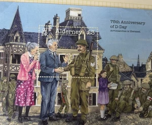 Alderney 2019 - 75th Anniversary of D-Day Miniature Sheet U/M - Picture 1 of 1