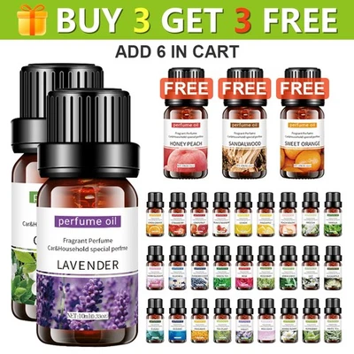 Difusor 10 ml 32 tipos aceites esenciales fragancias aceite 100 % puro para aromaterapia Foto 1 de 4