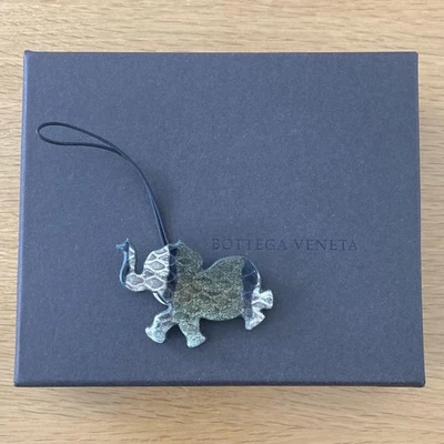 Bottega Veneta Strap Charm Elephant keychain green leather Authentic unused - Image 1 of 4