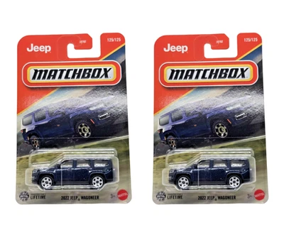 2025 Matchbox 2022 Jeep Wagoneer #125 Metalflake Dark Blue - Set of 2 - Image 1 of 3