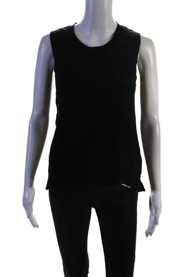 Donna Karan New York Womens Shell Sweater Black White Size Extra Extra Small - Image 1 of 4