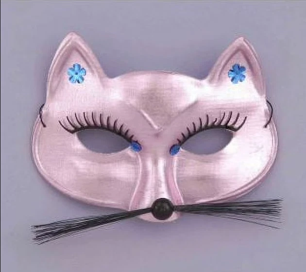 PINK PANTHER CAT 1/2 EYE MASK FACE MASK HALLOWEEN COSTUME MASQUERADE ACCESSORY - Image 1 of 1