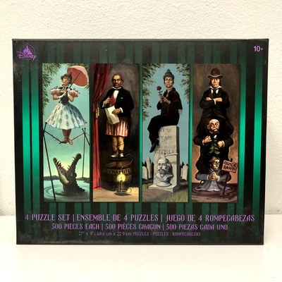 Juego de 4 rompecabezas de The Haunted Mansion de los parques de Disney retratos de habitación de estiramiento - NUEVO Foto 1 de 2