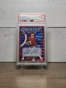 2023 Topps Finest Corbin Carroll Rookie Variation Auto Red Wave /5 Psa 9  - Bild 1 von 2
