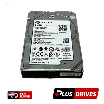 2.4TB SAS Exos Seagate 2.5 SED / 512e Server Hard Drive 10K RPM 256MB 12Gbps - Image 1 of 4