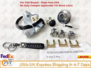 Lock Set of 6 with Single key  For Suzuki Samurai SJ410 SJ413-Complete Set - Picture 1 of 7