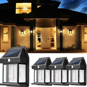 2-20X Solar Power LED Light PIR Motion Sensor Outdoor Security Lamp Wall Garden - Picture 1 of 14