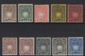 WC1_33744 BRITISH COL.: EAST AFRICA. Group of 1890-94 stamps. Sc.14-23. MH-MLH - Picture 1 of 1