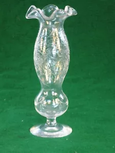 Webb Engraved Cut Glass Vase Art Nouveau 1850-1899 Antique - Picture 1 of 1