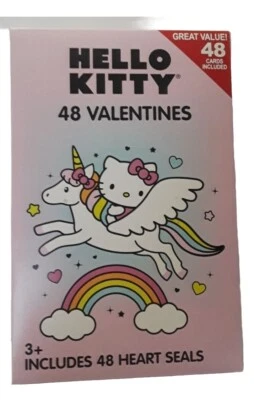 Hello Kitty 48 Valentines & Heart Seals - Image 1 of 2