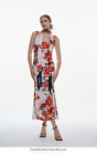 £299 - KAREN MILLEN - FLORAL WOVEN DRESS WITH SCARF - UK Size 14