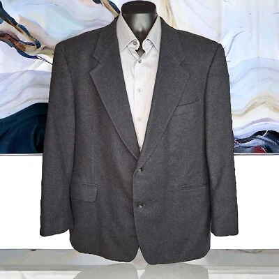 Ruffini Jacket Blazer Mens 46R Charcoal Flecked Cashmere Blend Ventless - Image 1 of 4