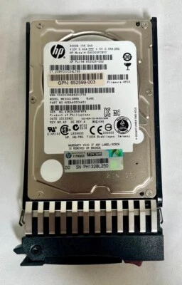 HP EH0300FCBVC 300GB 2.5" SAS HDD 652625-002 Hard Drive Toshiba MK3001GRRB - Image 1 of 3