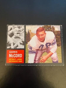 1962 TOPPS FOOTBALL #57 DARRIS McCORD!!! (N) $1 SPEDIZIONE!! - Foto 1 di 2
