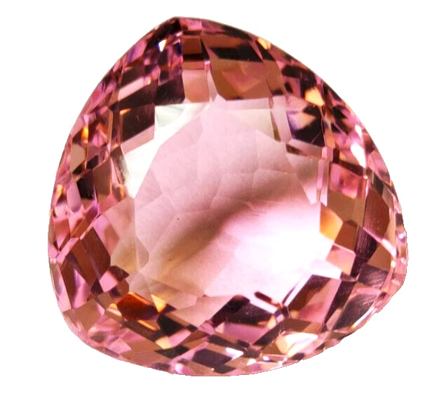 AAA+ Large 72.55 Ct. Pink Kunzite Trillion Cut Loose Gemstone Gift for Women/Her - Image 1 of 4