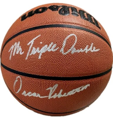 Oscar Robertson Signed Autographed Wilson Basketball JSA Auth. Mr. Triple Double - Image 1 of 4