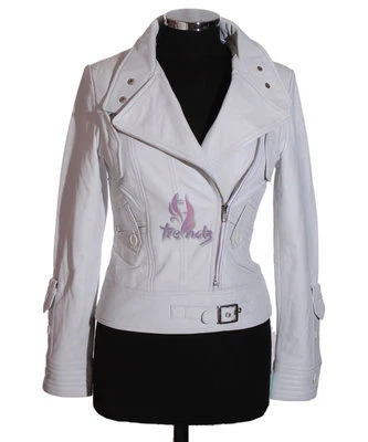 TARA Ladies Soft Leather Jacket 100% Real Leather Biker's Designer Jacket - Image 1 of 4