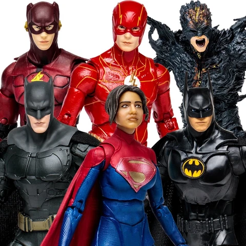 McFarlane FLASH Movie Case of 6 Ben Affleck Michael Keaton Ezra Miller Cover